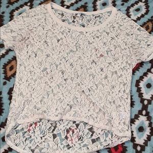 Cream lace top